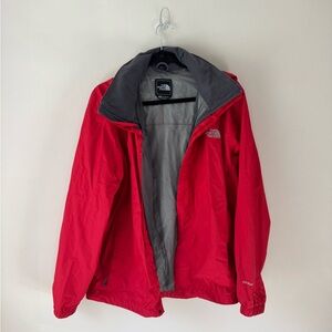 The North Face Vibrant Red Jacket with Gray Lining